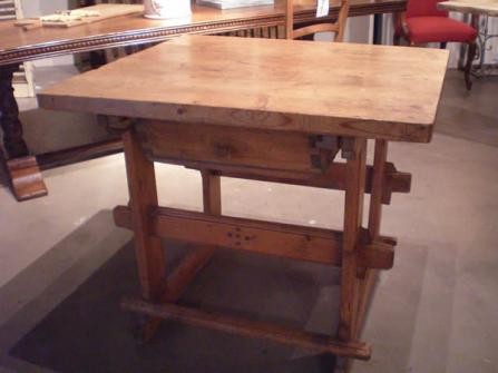 EUROPEAN PINE WORK TABLE WITH SINGLE DRAWER