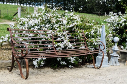 19th C. METAL GARDEN BENCH