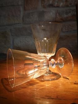 PAIR OF 19th C. FRENCH CRYSTAL GLASSES