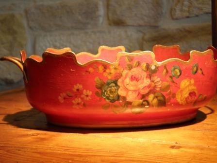 NAPOLEON III OVAL TOLE JARDINIER 