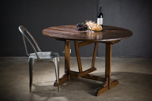 FRENCH OAK FARMHOUSE TILT-TOP TABLE