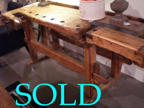 19th C. FRENCH PINE WORKBENCH c.1890 