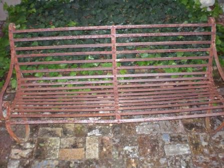19th C. METAL GARDEN BENCH