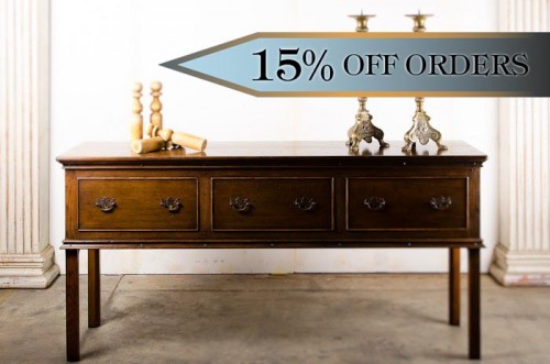 FRENCH FARMHOUSE, ENGLISH STYLE EDWARD DRESSER IN FRENCH OAK