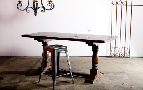 The 'Masters' Table shown here with tall stool.