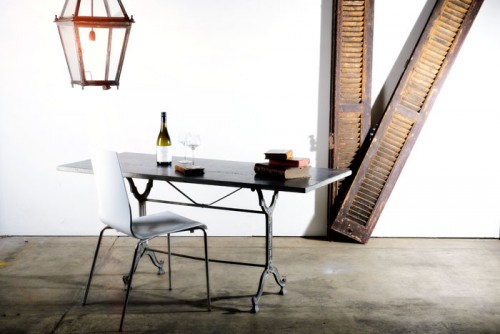 ZINC TOP CAFE TABLE FROM MONTPELLIER c. 1910