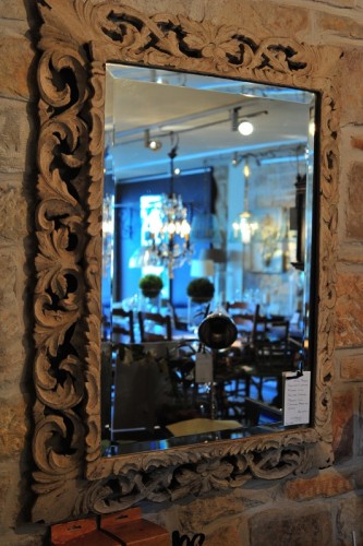 LARGE OAK MIRROR 