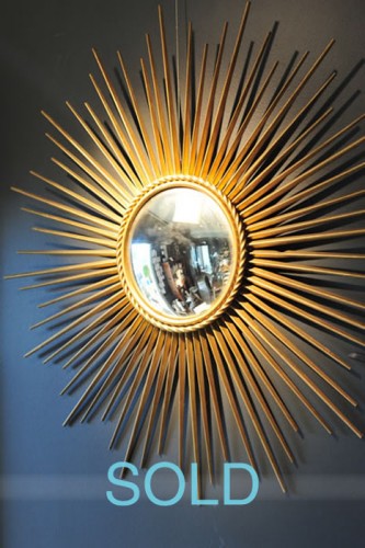 GILDED METAL SUN MIRROR