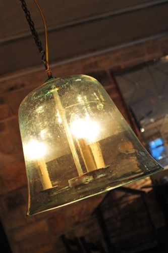 FRENCH GLASS CLOCHE LIGHT