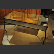 AGED GLASS DIAMOND MIRROR COFFFEE TABLE