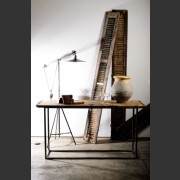 SPANISH 18th C POPLAR BOARD CONSOLE CONVERSION