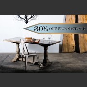 'LOUIS VI' FRENCH CHERRY TABLE IN DRIFTWOOD FINISH