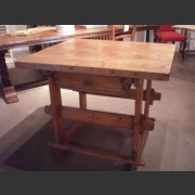 EUROPEAN PINE WORK TABLE WITH SINGLE DRAWER