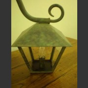 METAL LATERN WITH BRONZED PATINA