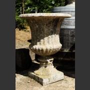 RECONSTITUTED STONE PLEATED URN