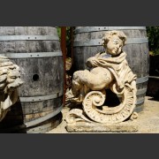 RECONSTITUTED STONE AGED AND PAINTED PUTTI