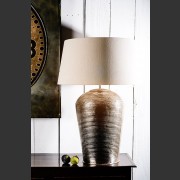 'LONDON' CHROMED RIBBED METAL LAMP