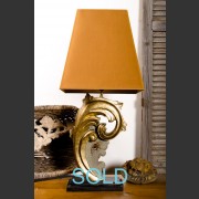 'SEVILLE BOIS' GILDED SCROLL BASE LAMP