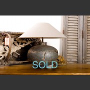 'WATERPOT' CIRCULAR RIVETTED METAL LAMP