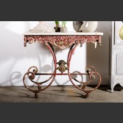 FRENCH BAKERS TABLE WITH MARBLE SLAB c. 1870