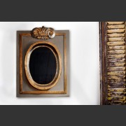 PAINTED & GILDED OVAL SOLITAIRE MIRROR