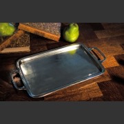 HANDCRAFTED ITALIAN MEDIUM PEWTER TRAY