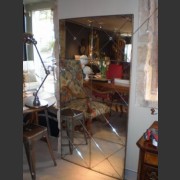 AGED GLASS DIAMOND MIRROR