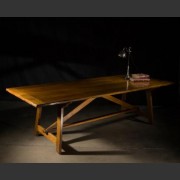 GERONDE FRENCH OAK TRESTLE TABLE