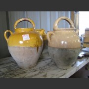 19th C. FRENCH PROVINCIAL GLAZED TERRACOTTA CRUCHE
