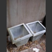 EUROPEAN ZINC SQUARE TAPERED PLANTER