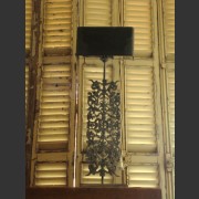 ORNATE METAL LAMP BASE WITH SHADE