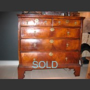 GEORGE II WALNUT CHEST OF DRAWERS c.1750