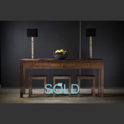 FRENCH FARMHOUSE 'BORDEAUX' FRENCH OAK STOOL/ SIDE TABLE