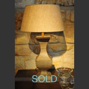 'DIJK' FRENCH SILVER PAINTED LAMP
