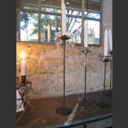 LARGE FRENCH CRYSTAL CUP CANDLE STICK