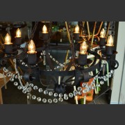 8 ARM FRENCH CIRCULAR IRON CHANDELIER