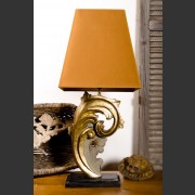 'SEVILLE BOIS' GILDED SCROLL BASE LAMP