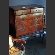 18th C. QUEEN ANNE WALNUT CHEST ON STAND