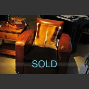 FRENCH LEATHER CLUB CHAIR