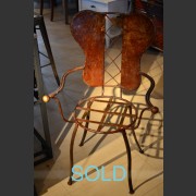 FRENCH METAL WAISTCOAT BACKED CHAIR