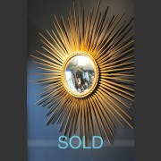 GILDED METAL SUN MIRROR