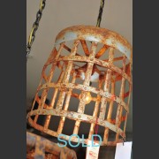 FRENCH METAL BONBONNE BASKET LIGHT