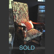 FRENCH OAK HIGHBACK LOUIS XV STYLE FAUTEUIL