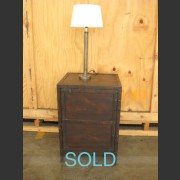 METAL BEDSIDE TABLE
