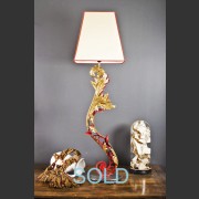 'BRUGES GM' SPANISH SCROLL LEAF LAMP 