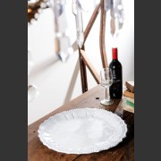 ITALIAN VIETRI CERAMIC ROUND WHITE PLATTER