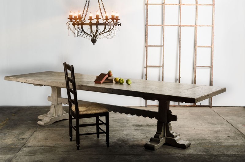Basque Stone Table Basque Refectory Style Dining Table – Sally Beresford